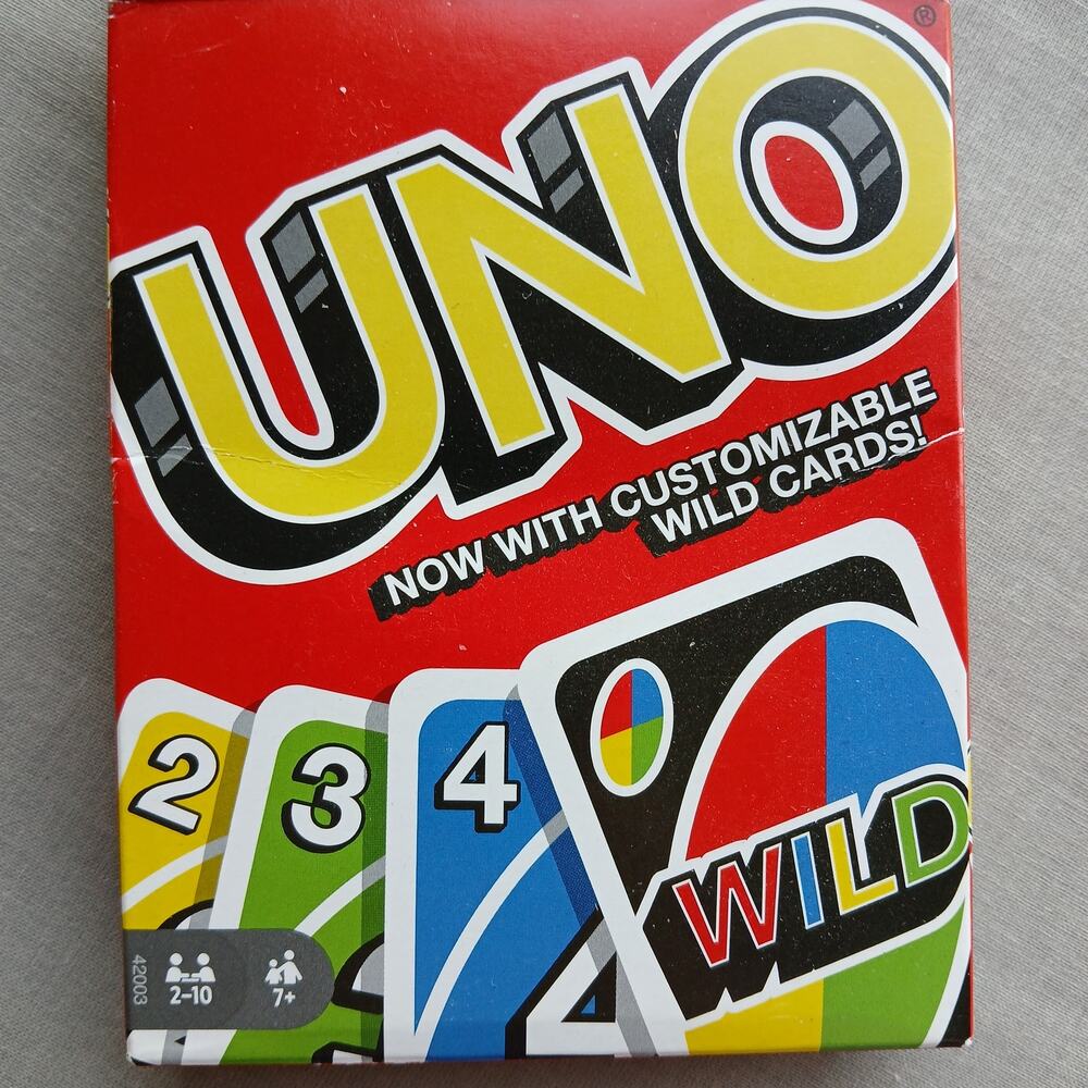 Mattel Games UNO Deck customizable wild cards New, Open Box
